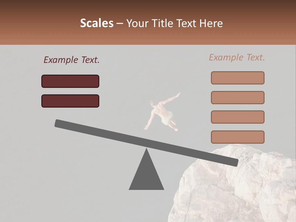 A Person Jumping Off A Cliff Into The Ocean PowerPoint Template