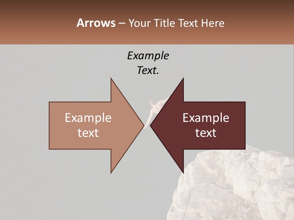 A Person Jumping Off A Cliff Into The Ocean PowerPoint Template