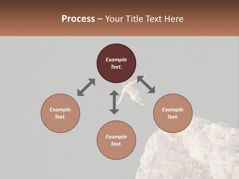 A Person Jumping Off A Cliff Into The Ocean PowerPoint Template