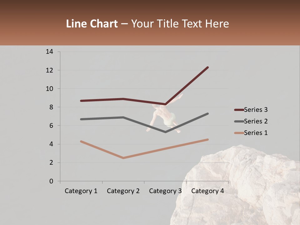 A Person Jumping Off A Cliff Into The Ocean PowerPoint Template