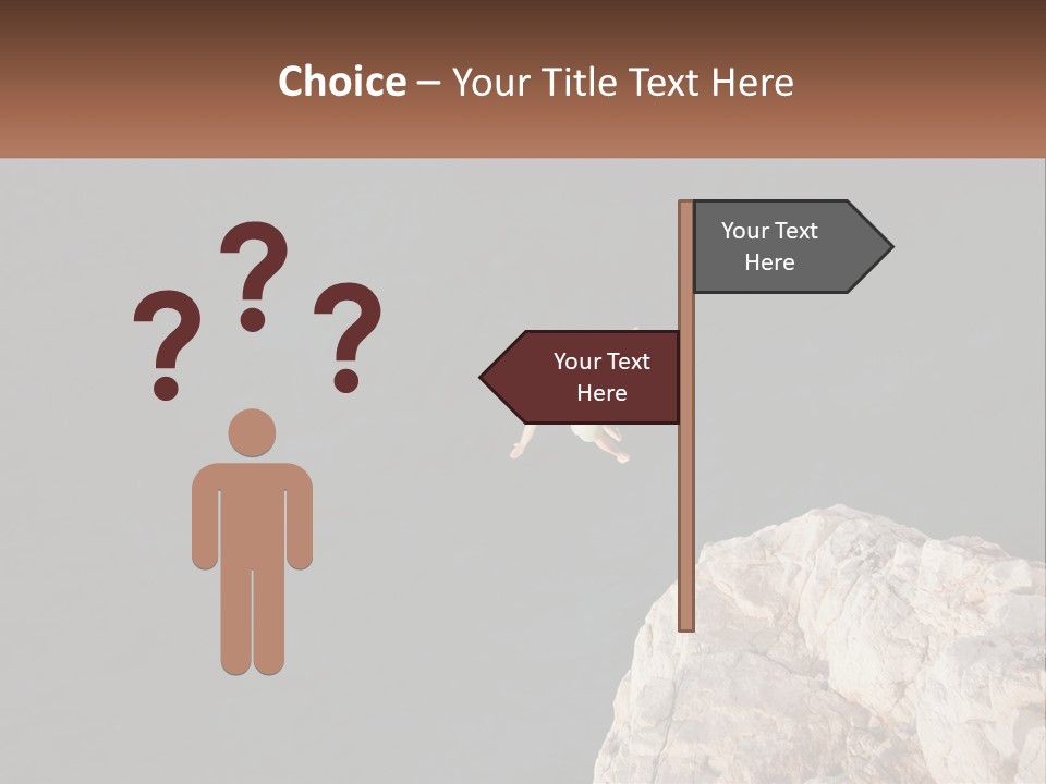 A Person Jumping Off A Cliff Into The Ocean PowerPoint Template