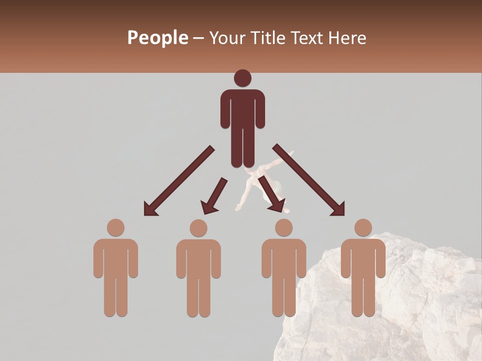 A Person Jumping Off A Cliff Into The Ocean PowerPoint Template