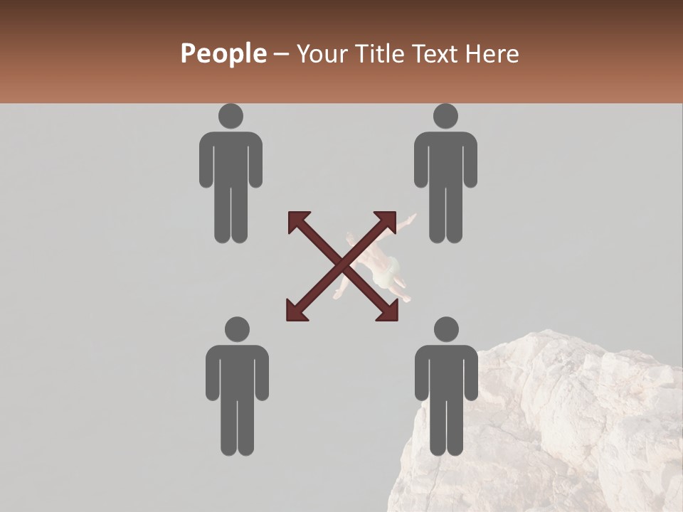 A Person Jumping Off A Cliff Into The Ocean PowerPoint Template