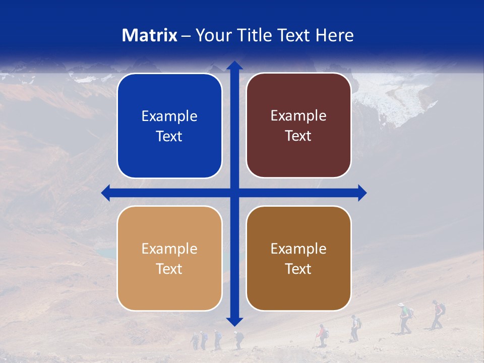 A Group Of People Standing In Front Of A Mountain PowerPoint Template