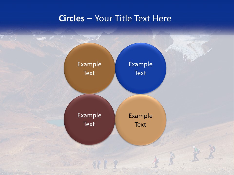 A Group Of People Standing In Front Of A Mountain PowerPoint Template