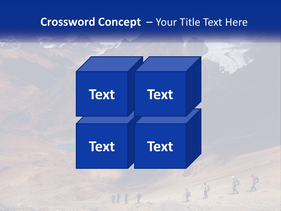 A Group Of People Standing In Front Of A Mountain PowerPoint Template