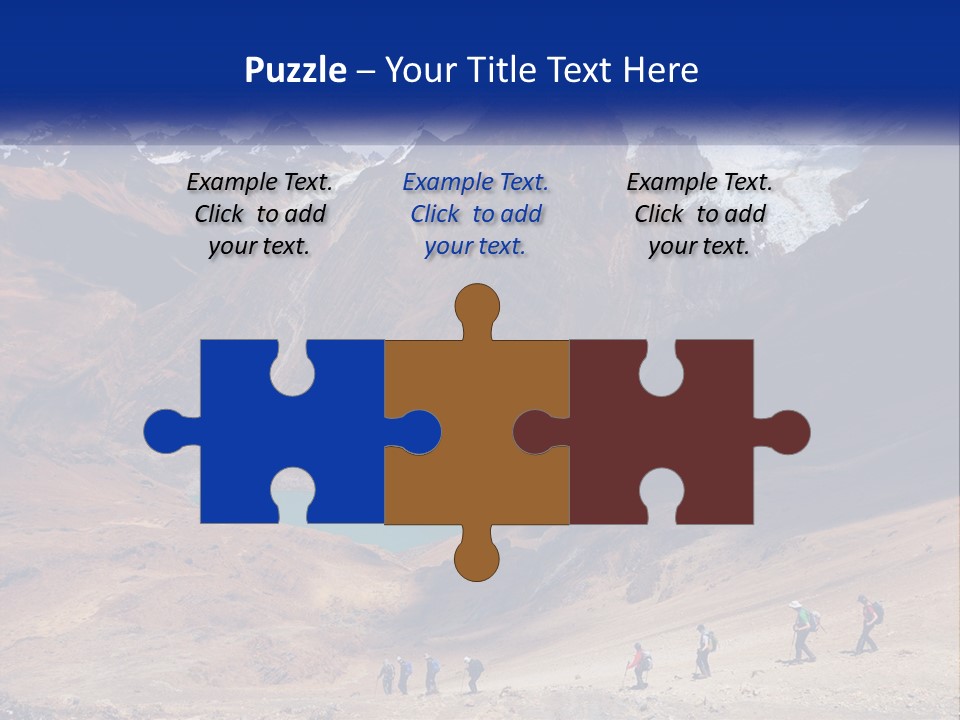 A Group Of People Standing In Front Of A Mountain PowerPoint Template