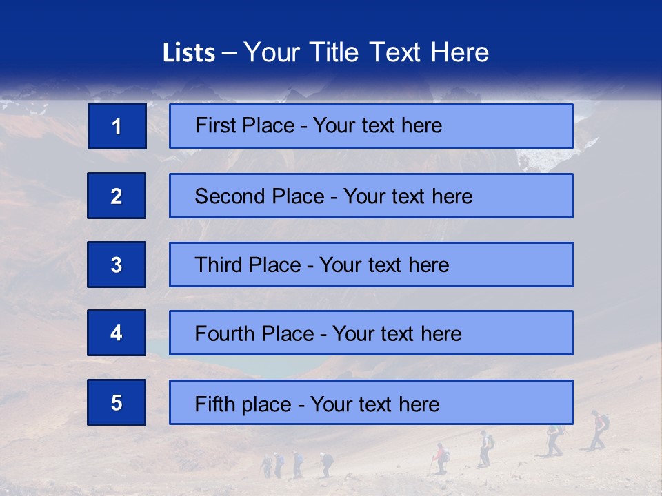 A Group Of People Standing In Front Of A Mountain PowerPoint Template