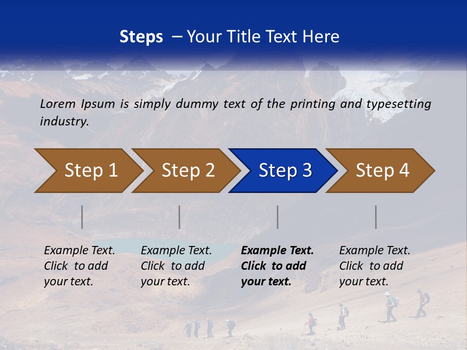 A Group Of People Standing In Front Of A Mountain PowerPoint Template
