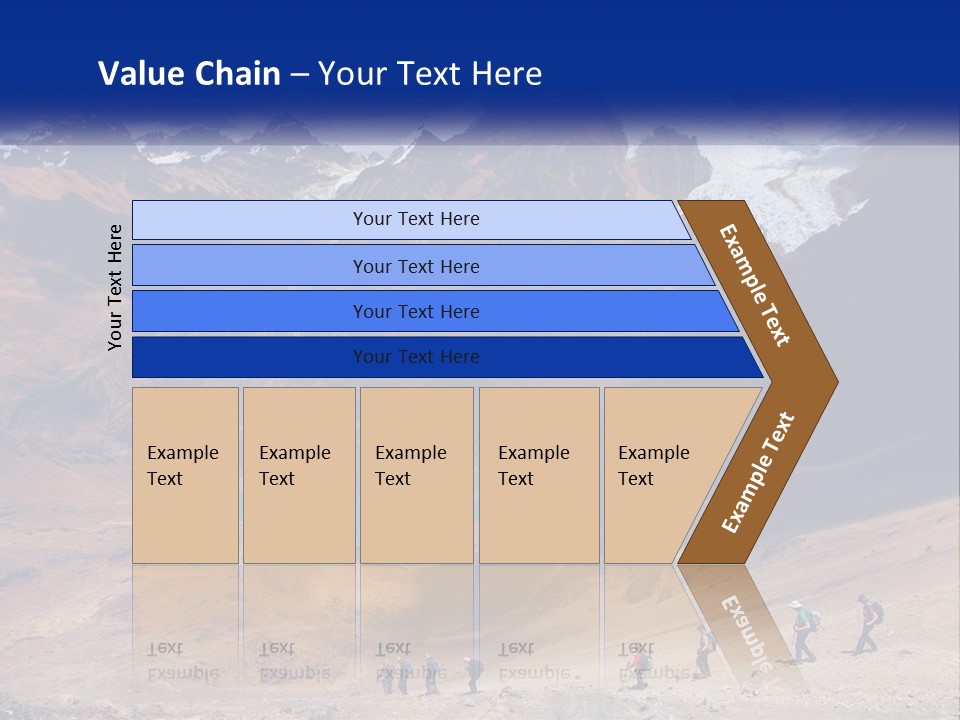 A Group Of People Standing In Front Of A Mountain PowerPoint Template