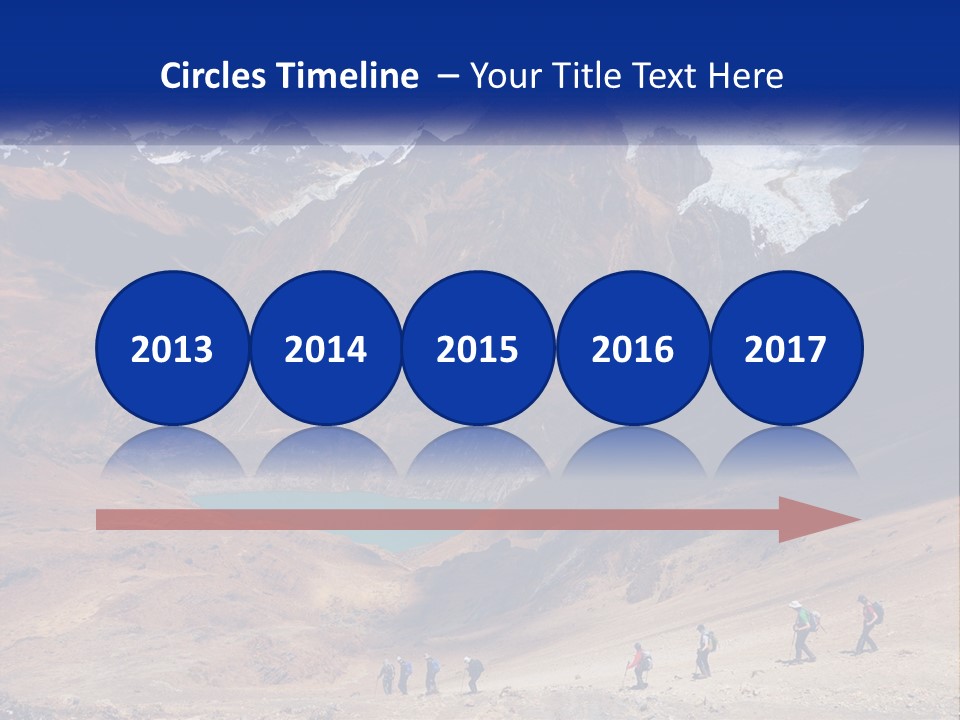 A Group Of People Standing In Front Of A Mountain PowerPoint Template