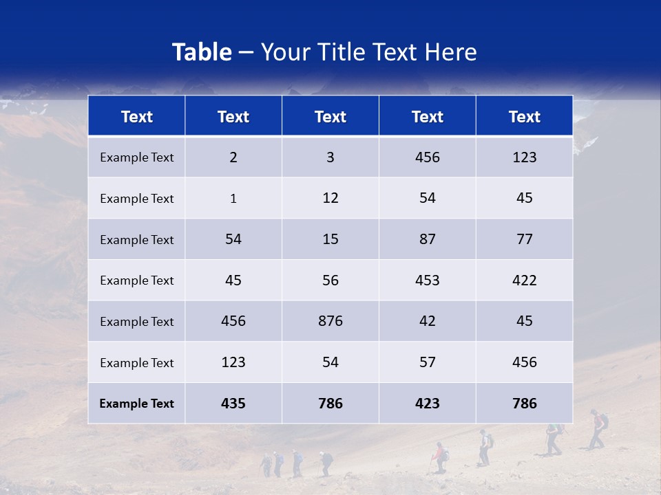 A Group Of People Standing In Front Of A Mountain PowerPoint Template