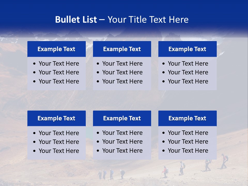 A Group Of People Standing In Front Of A Mountain PowerPoint Template