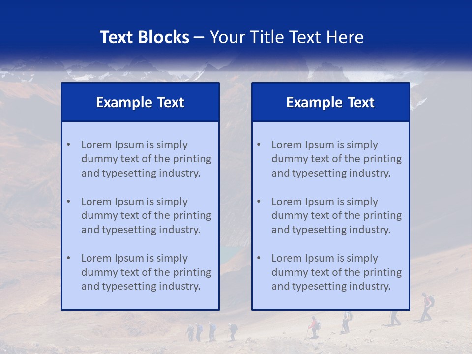 A Group Of People Standing In Front Of A Mountain PowerPoint Template