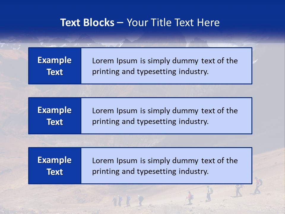 A Group Of People Standing In Front Of A Mountain PowerPoint Template