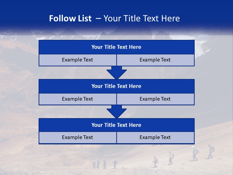 A Group Of People Standing In Front Of A Mountain PowerPoint Template