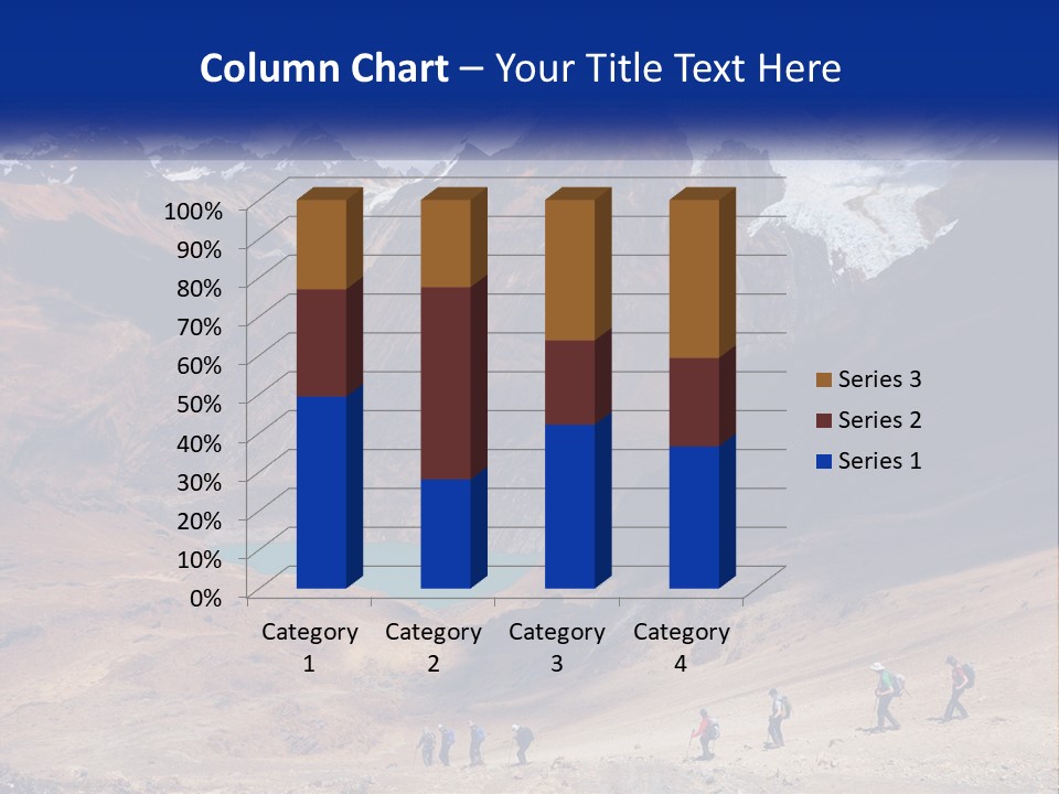 A Group Of People Standing In Front Of A Mountain PowerPoint Template