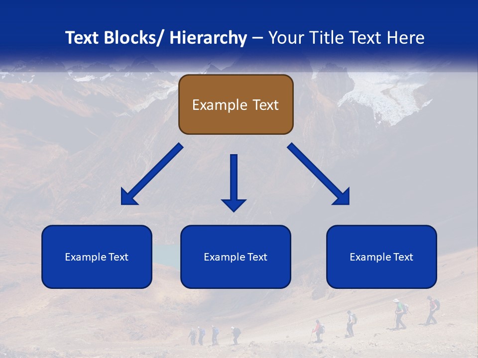 A Group Of People Standing In Front Of A Mountain PowerPoint Template