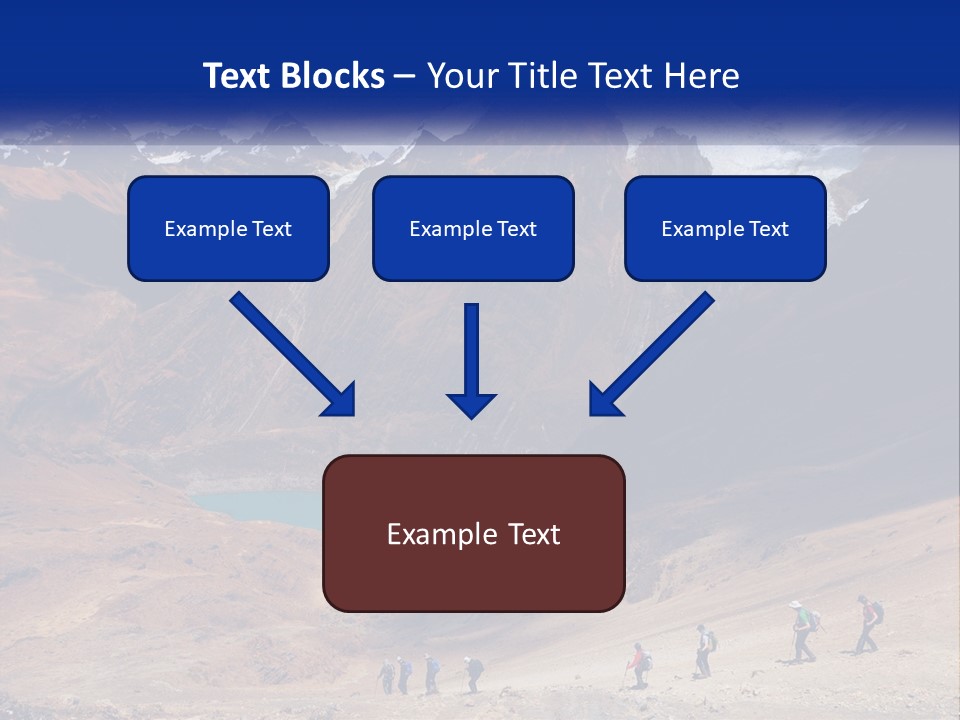 A Group Of People Standing In Front Of A Mountain PowerPoint Template