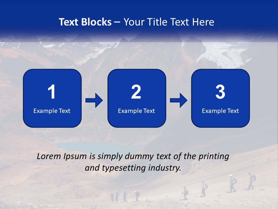 A Group Of People Standing In Front Of A Mountain PowerPoint Template