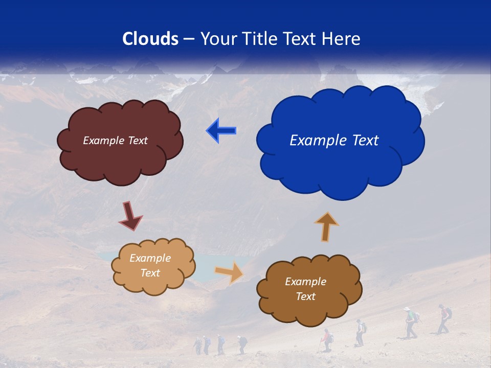 A Group Of People Standing In Front Of A Mountain PowerPoint Template
