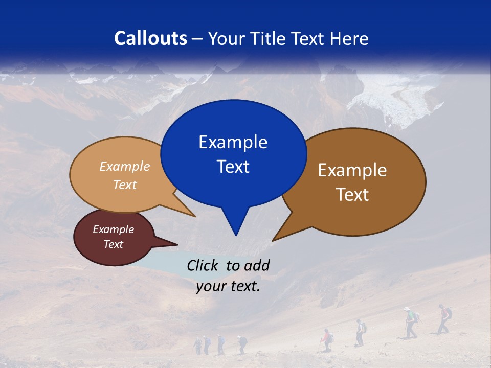 A Group Of People Standing In Front Of A Mountain PowerPoint Template