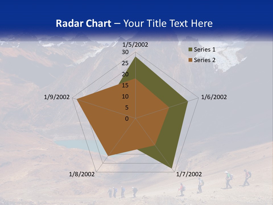 A Group Of People Standing In Front Of A Mountain PowerPoint Template