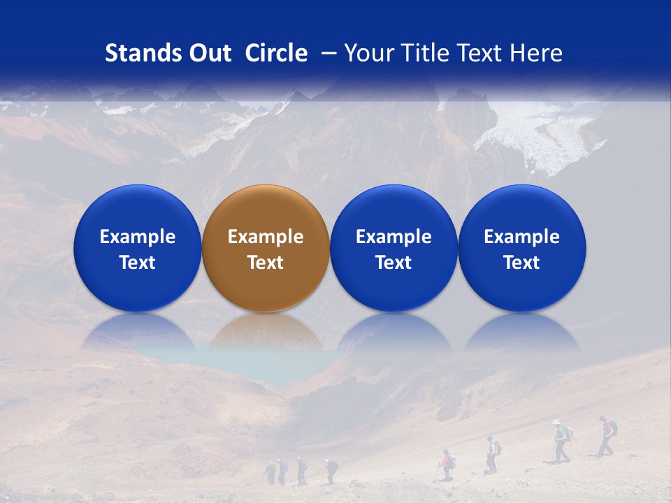 A Group Of People Standing In Front Of A Mountain PowerPoint Template