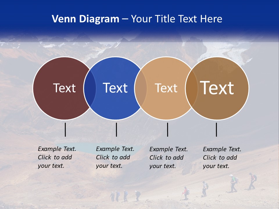 A Group Of People Standing In Front Of A Mountain PowerPoint Template