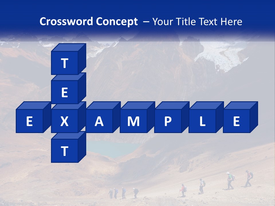 A Group Of People Standing In Front Of A Mountain PowerPoint Template