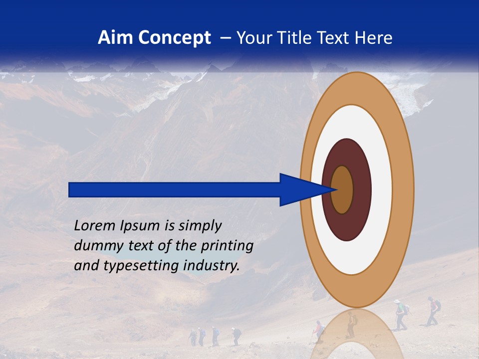 A Group Of People Standing In Front Of A Mountain PowerPoint Template