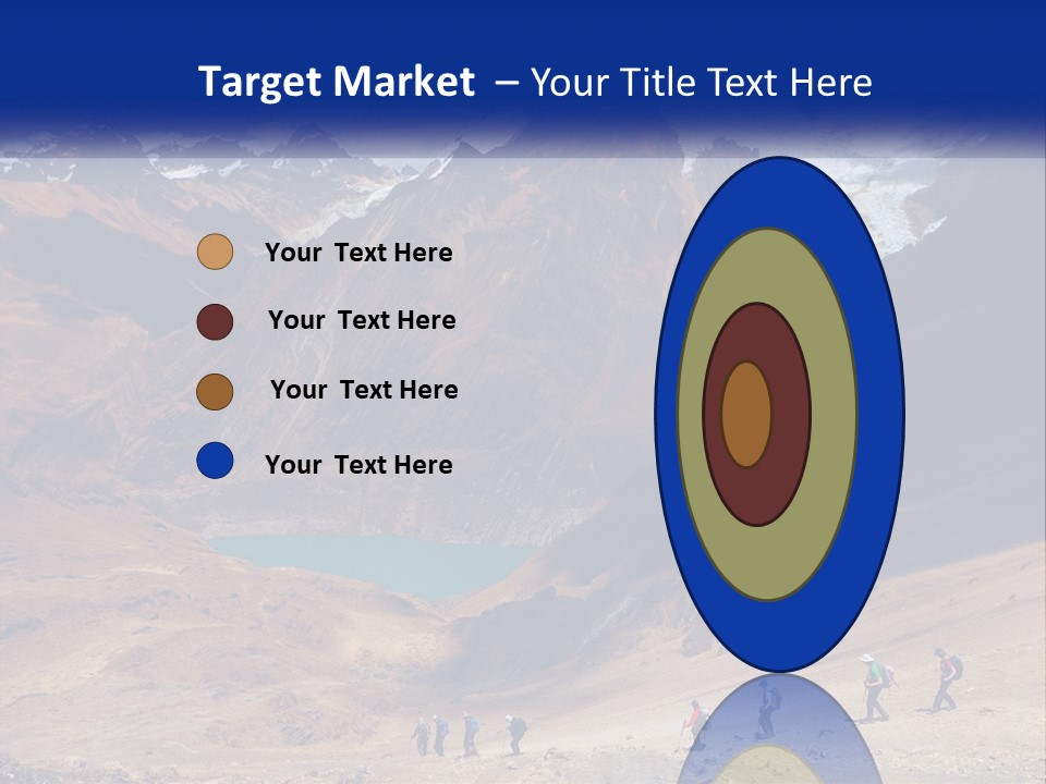 A Group Of People Standing In Front Of A Mountain PowerPoint Template