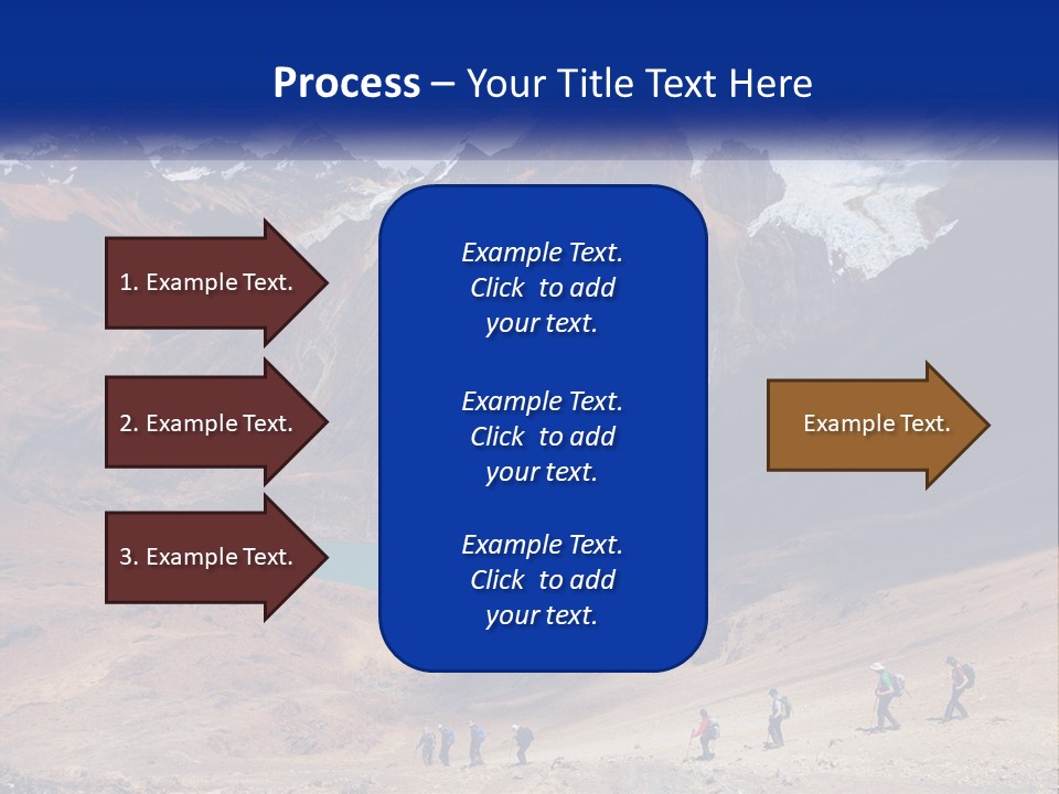A Group Of People Standing In Front Of A Mountain PowerPoint Template