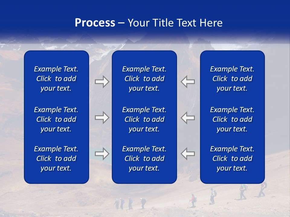 A Group Of People Standing In Front Of A Mountain PowerPoint Template