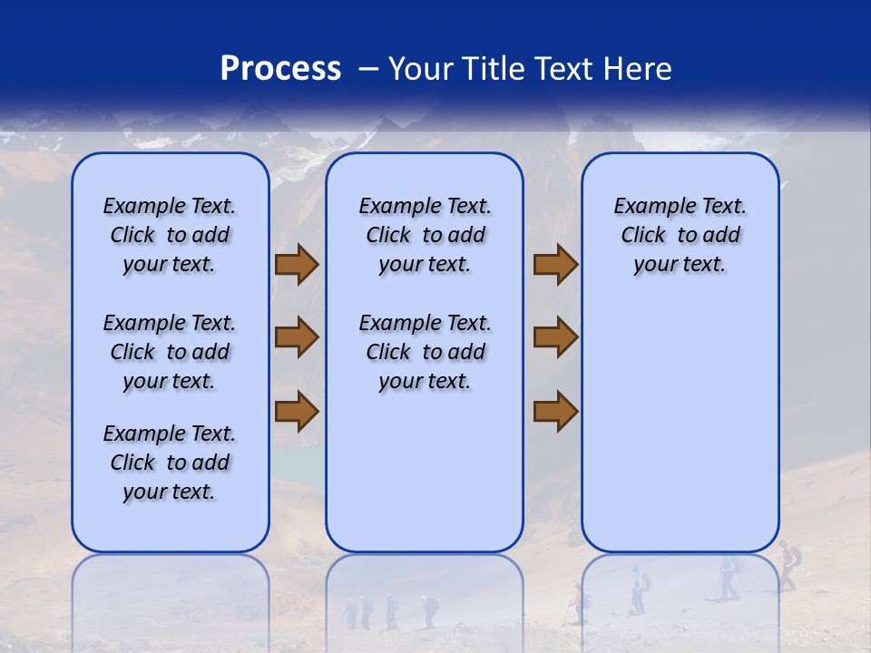A Group Of People Standing In Front Of A Mountain PowerPoint Template