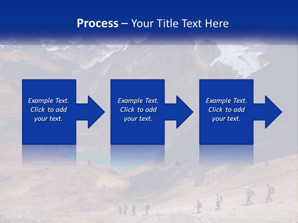 A Group Of People Standing In Front Of A Mountain PowerPoint Template