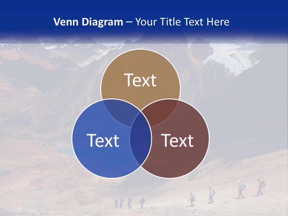 A Group Of People Standing In Front Of A Mountain PowerPoint Template