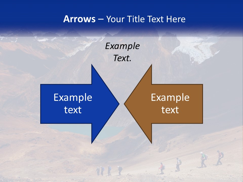 A Group Of People Standing In Front Of A Mountain PowerPoint Template