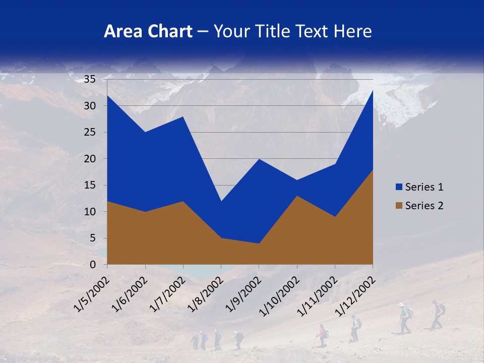 A Group Of People Standing In Front Of A Mountain PowerPoint Template