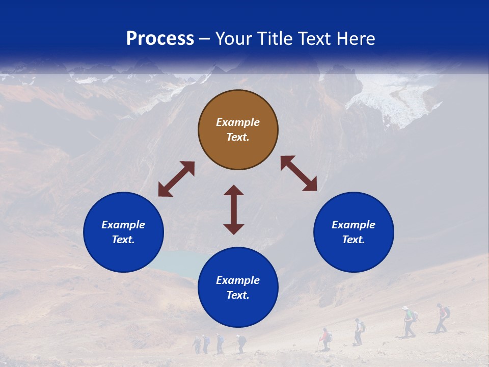 A Group Of People Standing In Front Of A Mountain PowerPoint Template