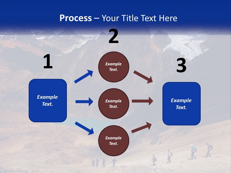 A Group Of People Standing In Front Of A Mountain PowerPoint Template