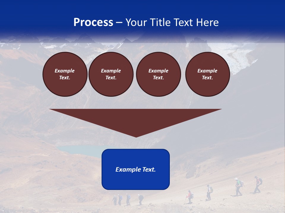 A Group Of People Standing In Front Of A Mountain PowerPoint Template