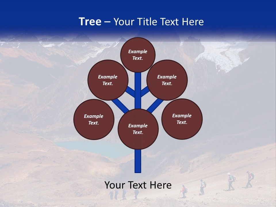 A Group Of People Standing In Front Of A Mountain PowerPoint Template