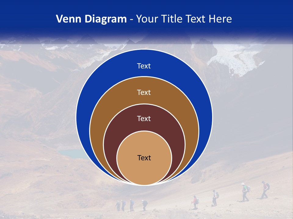 A Group Of People Standing In Front Of A Mountain PowerPoint Template