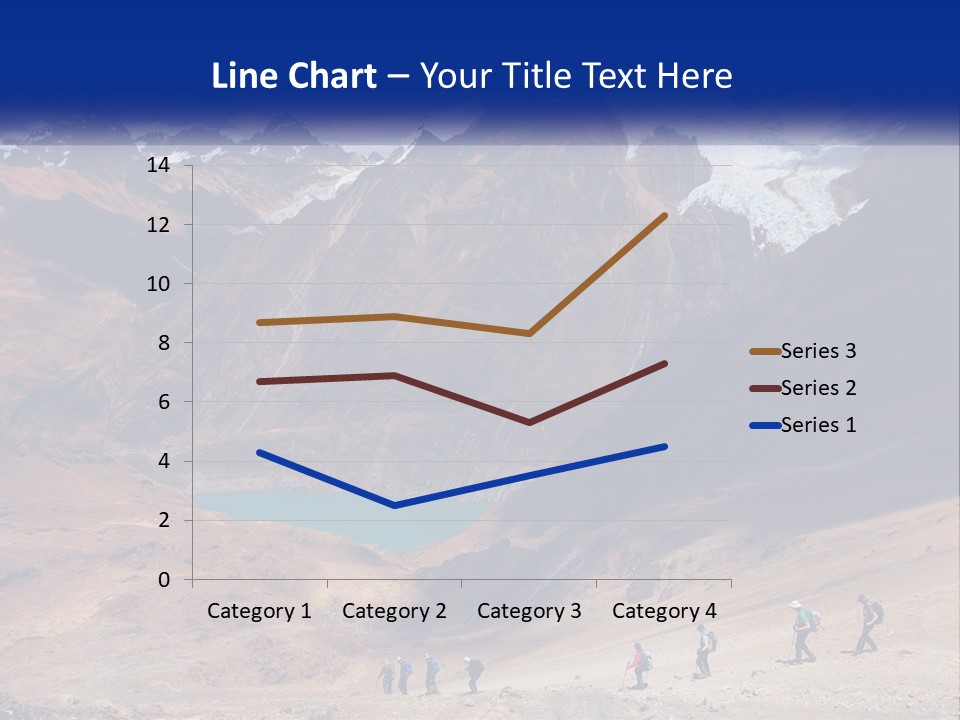 A Group Of People Standing In Front Of A Mountain PowerPoint Template