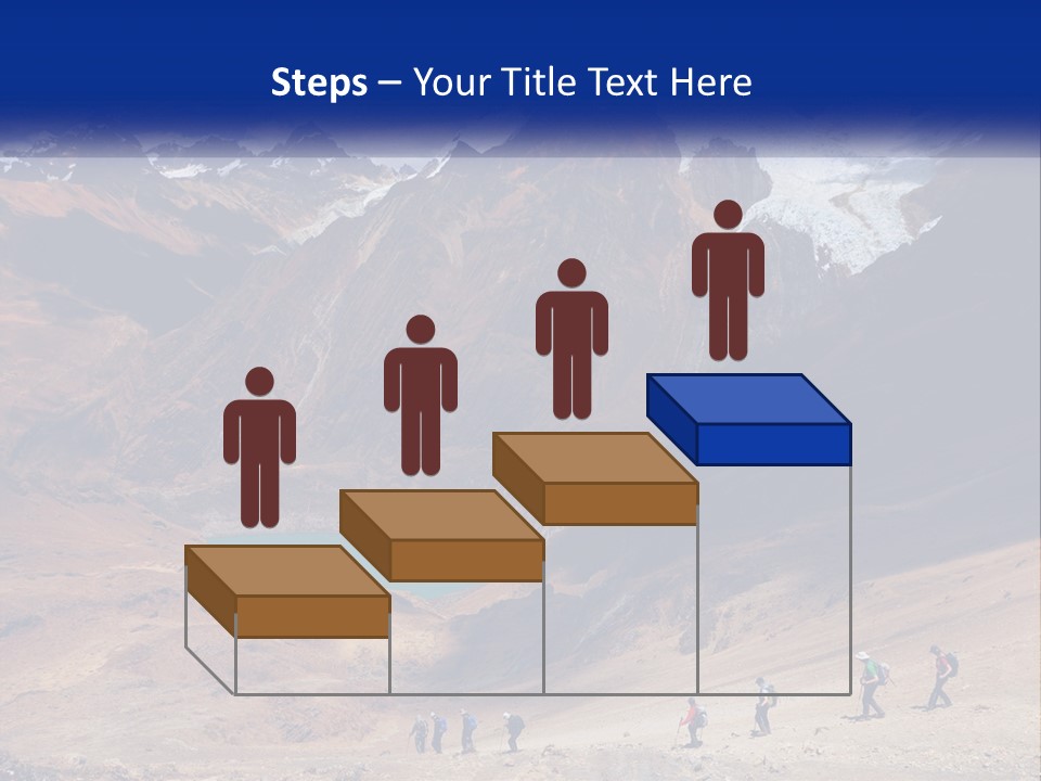 A Group Of People Standing In Front Of A Mountain PowerPoint Template