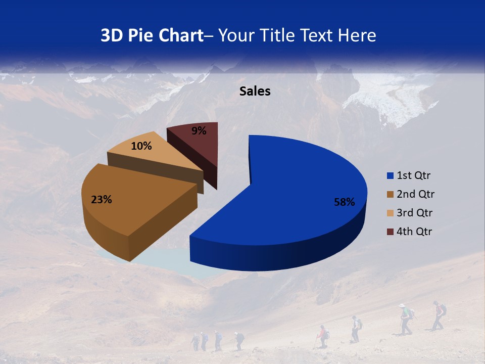 A Group Of People Standing In Front Of A Mountain PowerPoint Template