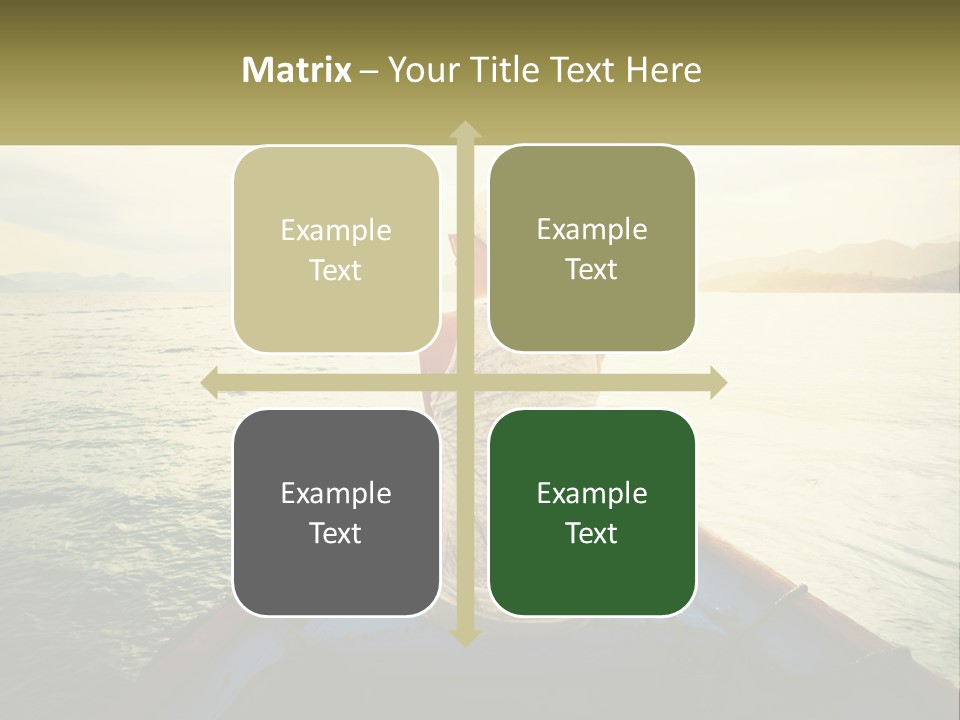 A Woman Sitting On A Boat In The Water PowerPoint Template