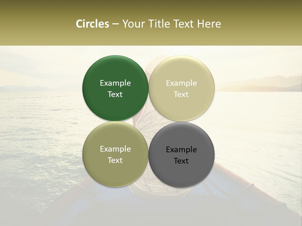 A Woman Sitting On A Boat In The Water PowerPoint Template