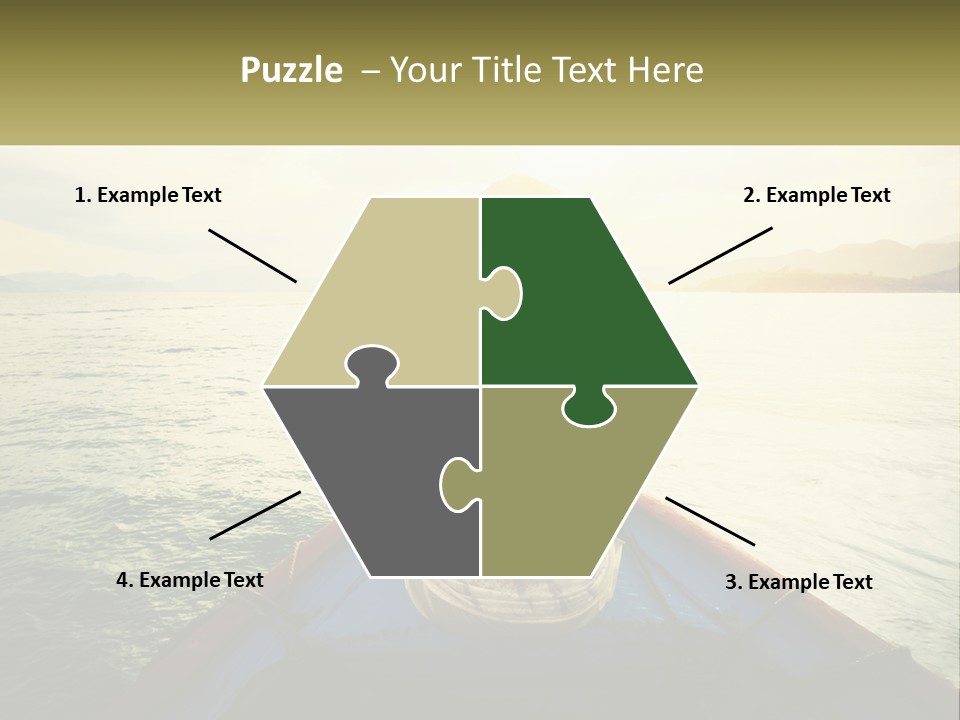 A Woman Sitting On A Boat In The Water PowerPoint Template